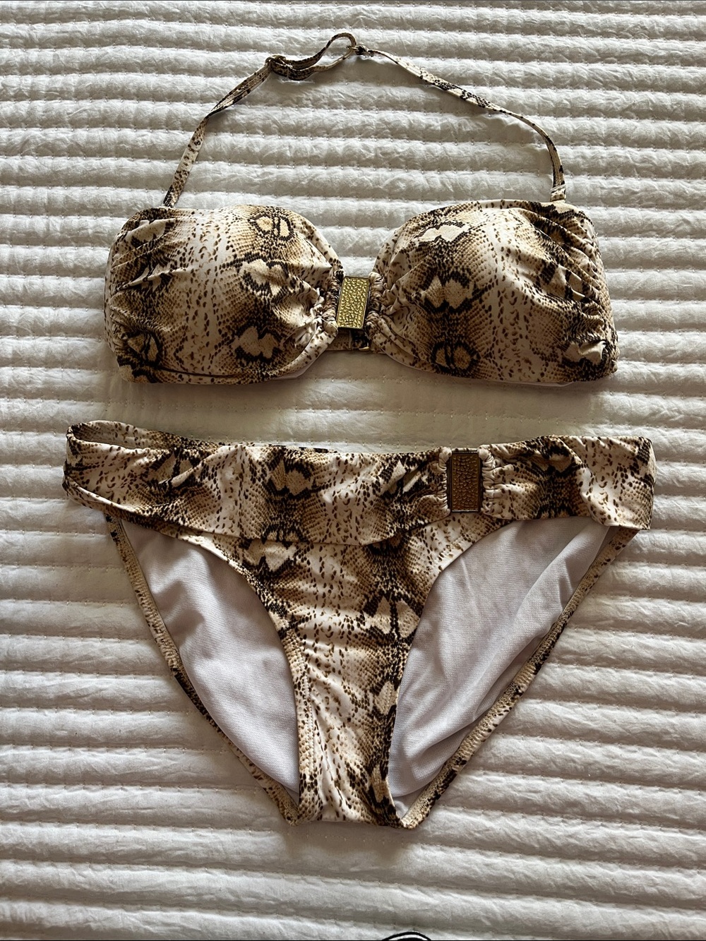 White House Black Market Snake print Two Piece Women’s Swim Suit
